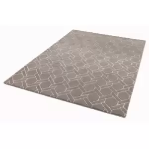 Image of Asiatic Carpets Nexus Hand Tufted Rug Fine Lines Grey/Silver - 200 x 290cm