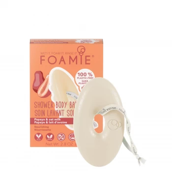 Image of FOAMIE Shower Body Bar - Papaya and Oat Milk 80g