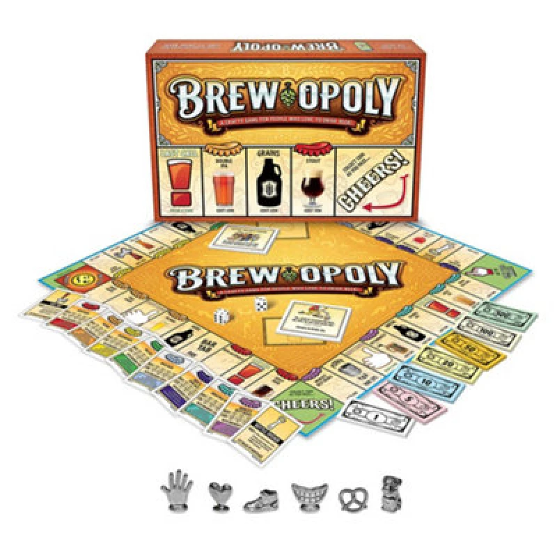 Image of Cheatwell Games Brew-Opoly Property Trading Board Game Multi
