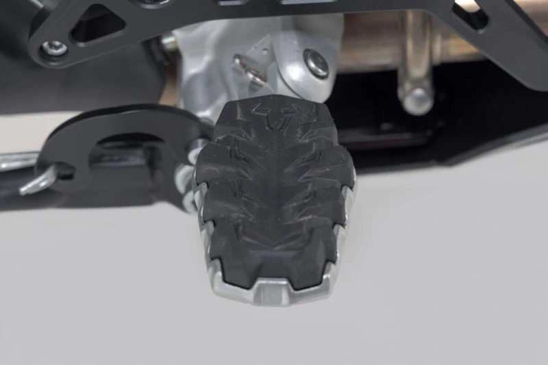 Image of FRS.22.112.10201 - FRS.22.112.10201 - SW Motech Evolution Footpegs - Ducati MultiStrada V4 1200 Pikes Peak 2022-2024 - Black/Silver Black FRS.22.112.1