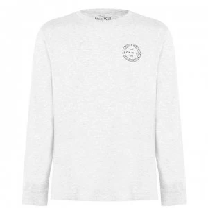 Image of Jack Wills Bainesworth Long Sleeve T-Shirt - Lt Ash Mrl