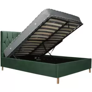 Image of 150cm Loxley Ottoman Bed Green