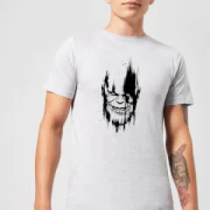 Image of Marvel Avengers Infinity War Thanos Face T-Shirt - Grey - M