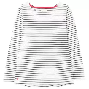 Image of Joules Womens Harbour Long Sleeve Jersey Top AW22 Cream Navy Stripe 12
