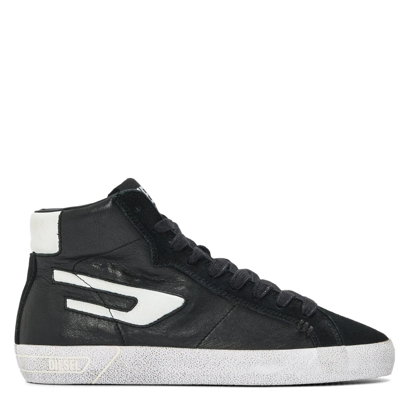 Image of Diesel Mens S Leroji Mid Court Trainers Black+White male 6.5 (40)