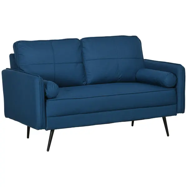 Image of 2 Seater Sofa for Living Room Loveseat Sofa with Pillows for Bedroom