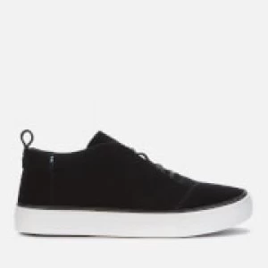 Image of TOMS Womens Riley Suede Lace Up Trainers - Black - UK 8