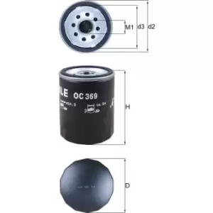 Image of x1 Mahle Oil Filter OC369 76824262 OE 6391840101 MN960320 6391840101 Made in CN