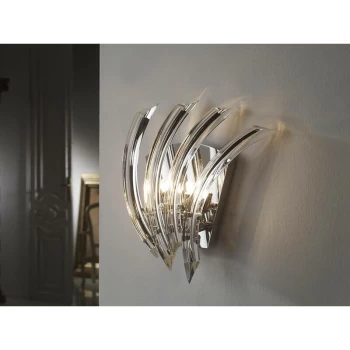 Image of Schuller Eloise - 2 Light Crystal Wall Lamp Chrome, G9
