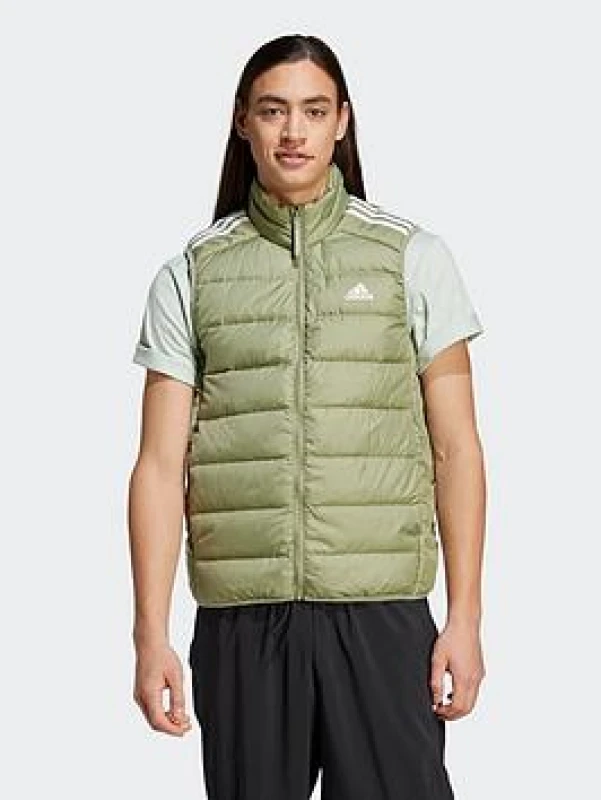 Image of adidas Essentials 3-Stripes Light Down Vest - Green Green S