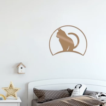 Image of Cat4 - Copper Copper Decorative Metal Wall Accessory