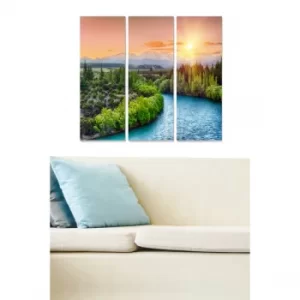 Image of MDF260447723 Multicolor Decorative MDF Painting (3 Pieces)