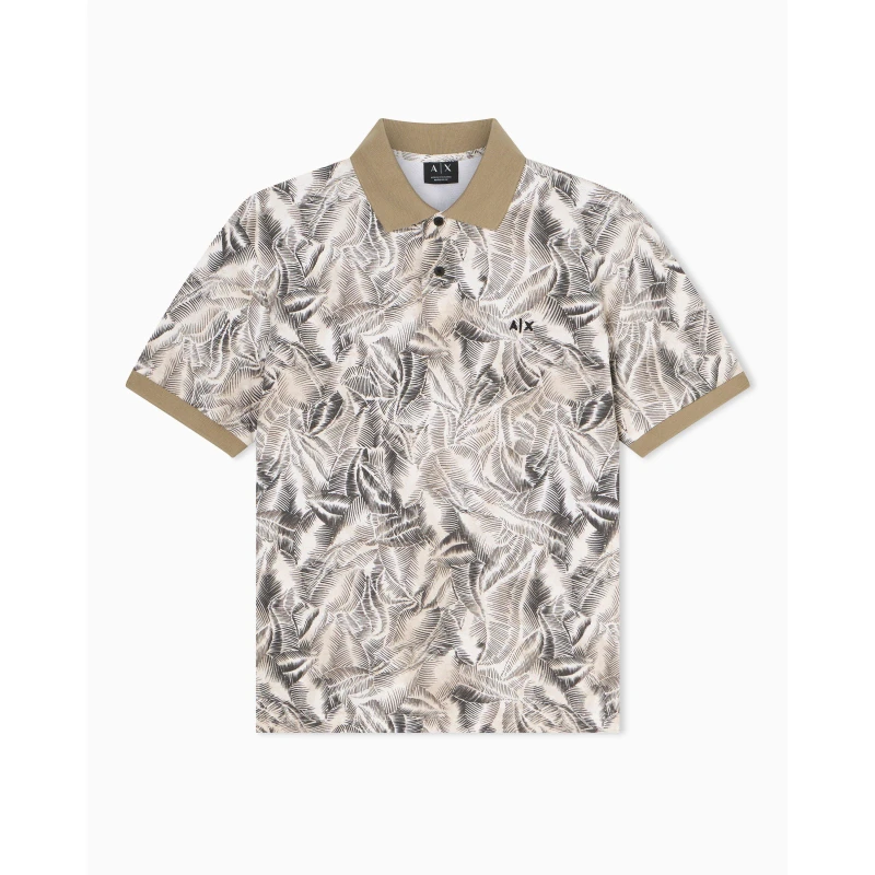 Image of Armani Exchange POLO SHIRT Beige Multi male L