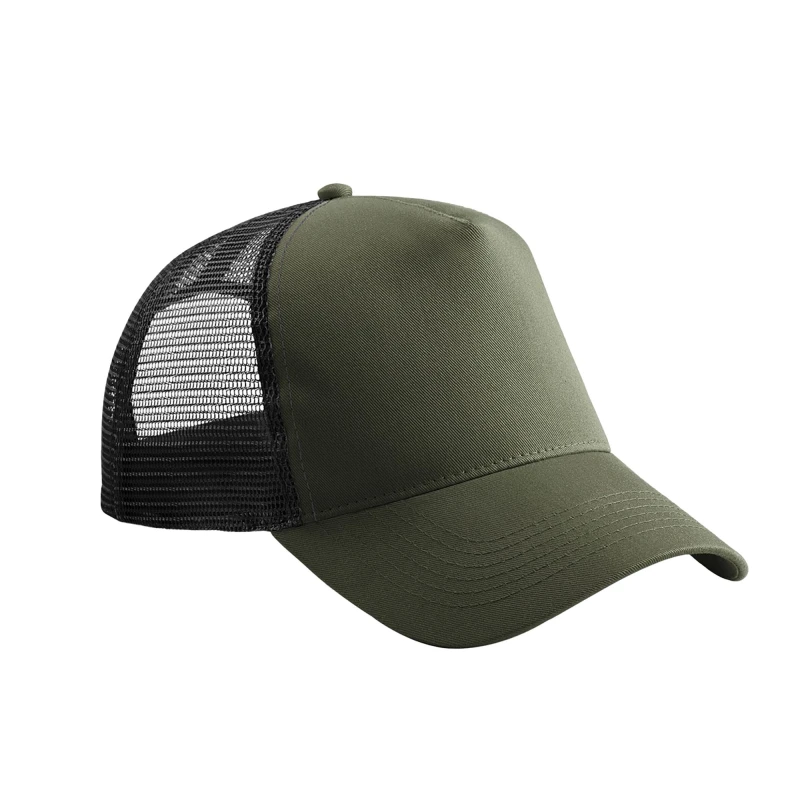 Image of Beechfield Beechfield Men Snapback Trucker Cap in Olive Olive One Size Male 5063377407990