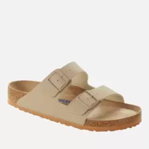 Image of Birkenstock Mens Arizona Sfb Suede Double Strap Sandals - Faded Khaki - EU 41/UK 7.5
