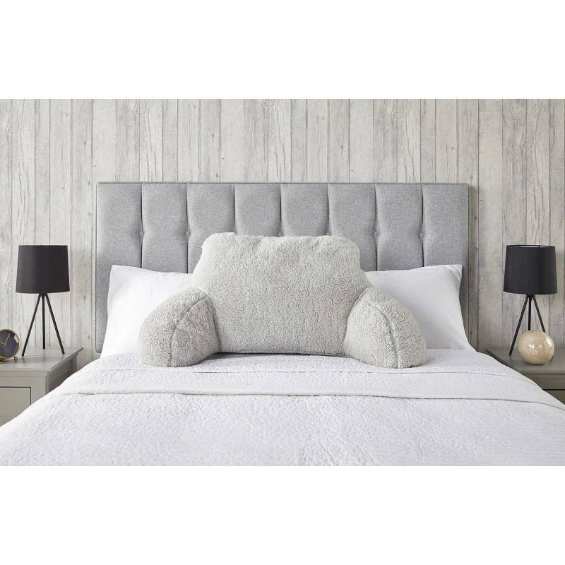 Image of Downland Teddy Fleece Cuddle Cushion Grey unisex One Size