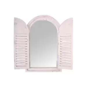 Image of Esschert Design Shutter Mirror - White