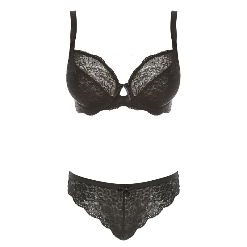 Image of Freya Womens underwired plunge bra Freya Fancies Noir Female 80F