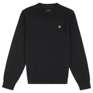 Image of Lyle and Scott Cotton Crew Knit Jumper - Black