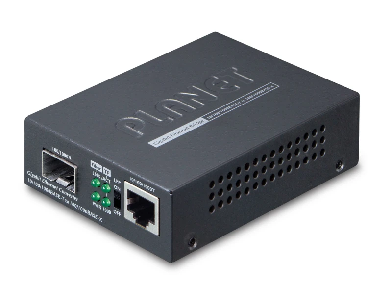 Image of PLANET 10/100/1000Base-T to miniGBIC network media converter 1000 Mbit