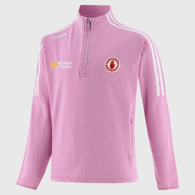 Image of ONeills Tyrone Hydra Half Zip Top Girls PNK/WHI/PNK female 7-8 Years