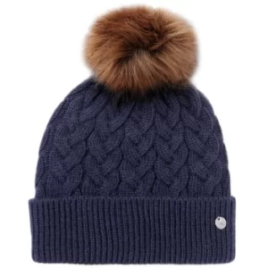 Image of Joules Womens Elena Cable Hat French Navy