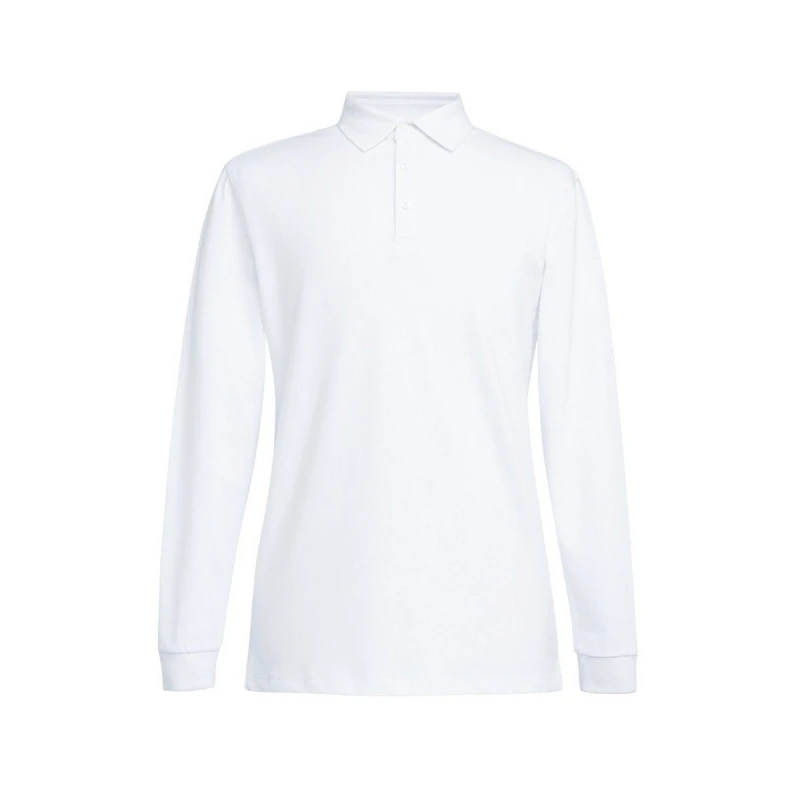 Image of Brook Taverner Brook Taverner Men Frederick Long-Sleeved Polo Shirt in White Size: Small White S Male 5063425959150