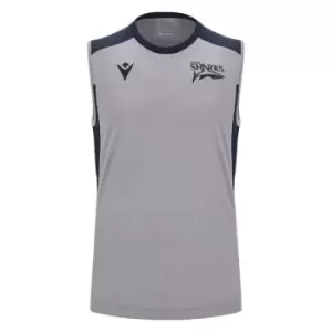 Image of Macron Sale Sharks Rugby Training Singlet - Blue