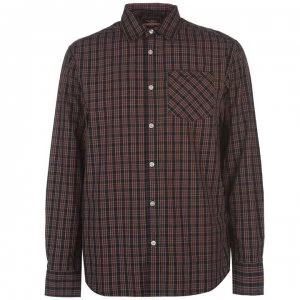 Image of Pierre Cardin Tartan Check Long Sleeve Shirt Mens - Navy/Red/Grn