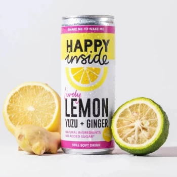 Image of Lemon Yuzu & Ginger - 250ml x 12 - 705082 - Happy Inside