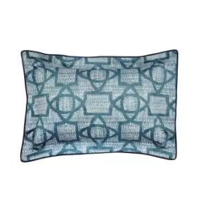 Image of Bedeck Of Belfast Emaya Oxford Pillowcase, Teal
