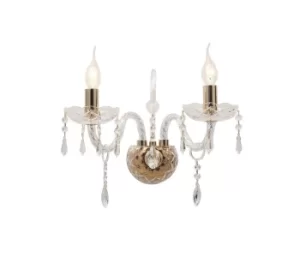 Image of MONALISA Wall Light Gold, Crystal 40x34x18cm