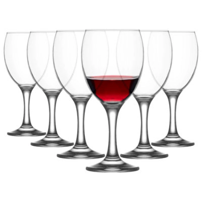 Image of LAV Empire Wine Glasses - 340ml - Pack of 6 Clear unisex