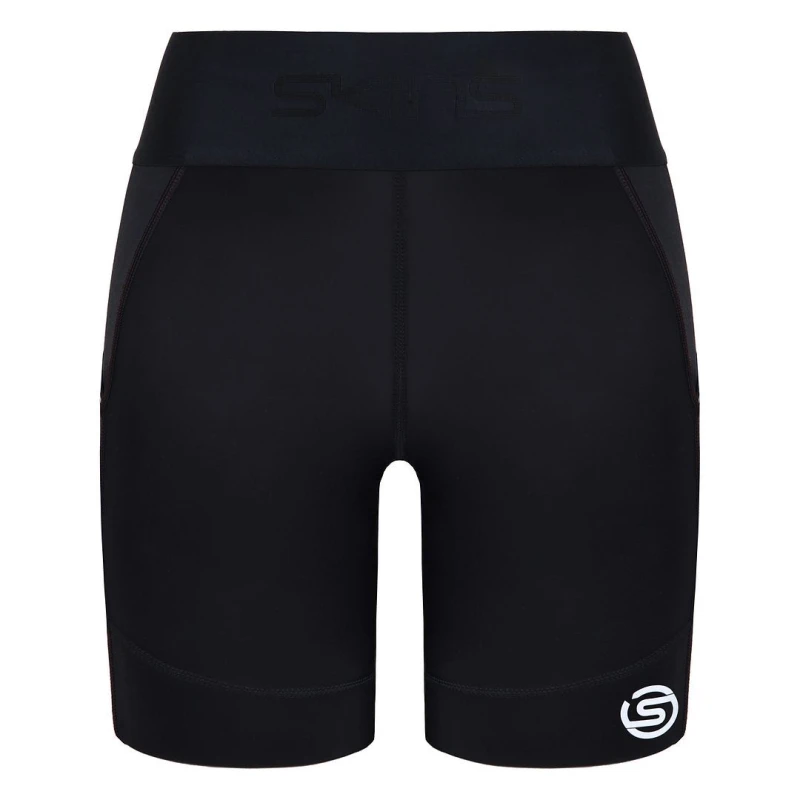 Image of Skins Womens Series-3 Stretch Waist Black Training Shorts Size: Small Black Female S