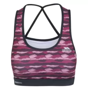 Image of Trespass Womens/Ladies Esme Active Crop Top (XS) (Berry Print)