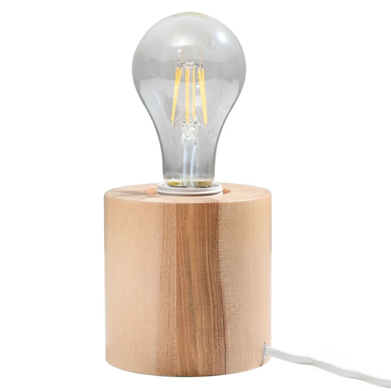 Image of Sollux Lighting Premium Wooden Desk Lamp - Salgado Scandinavian Design - E27