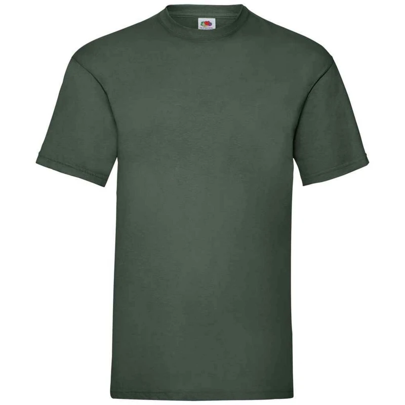 Image of Fruit Of The Loom Fruit of the Loom Men Valueweight T-Shirt in Bottle Green Size: Small Bottle Green S Male 5063527627919
