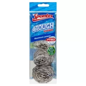 Image of Spontex Tough Scourer (Pack of 4) (One Size) (Silver)
