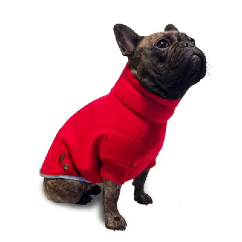 Image of Ancol Red 'Muddy Paws' Lightweight Cosy Polar Fleece Medium Dog Sweater Red