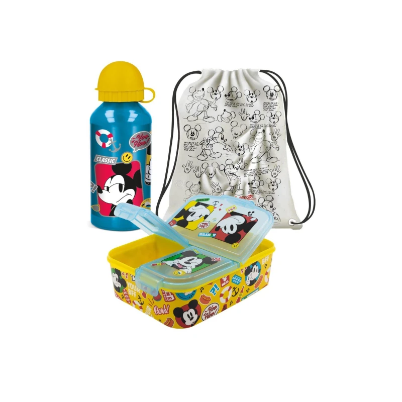 Image of Mickey Mouse Mickey Mouse Lunch Set With Insulated Lunch Bag Yellow