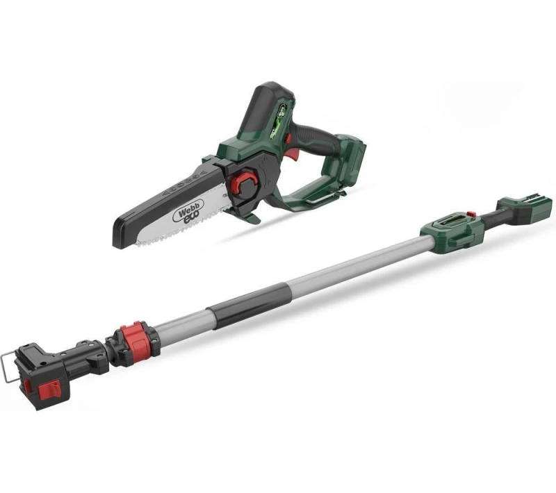 Image of Webb WEV20EXTPS 20v Cordless Pruning Saw 150mm with Extension Pole WEV20EXTPSB2 Batteries: 1 x 2ah Li-ion