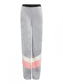 Image of Juicy Black Label Colourblock Velour Wide Leg Tracksuit Bottoms Multi Coloured