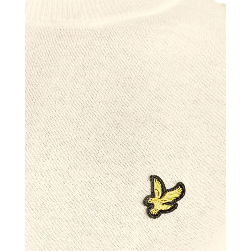 Image of Lyle and Scott Mens Cotton Crew Neck Jumper Drop Cloth Marl male S