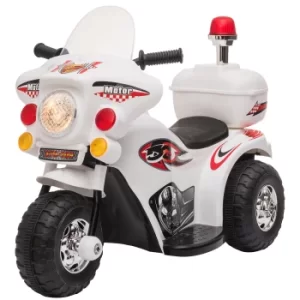 Image of HOMCOM Toddlers Electric PP Motorcycle Ride On Trike White