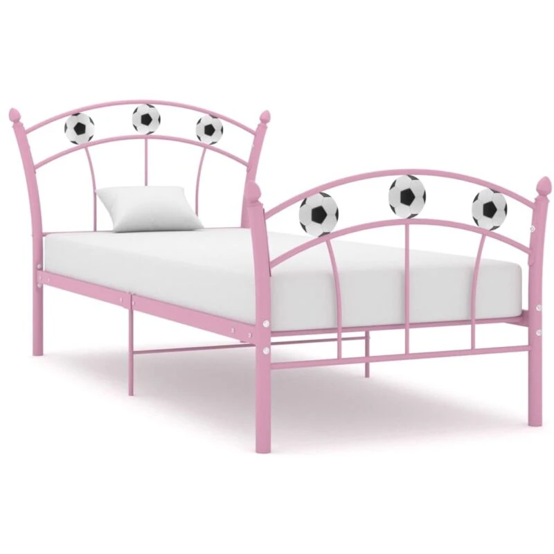 Image of VIDAXL Bed Frame without Mattress Pink Metal 90x200cm Vidaxl 8720286195499