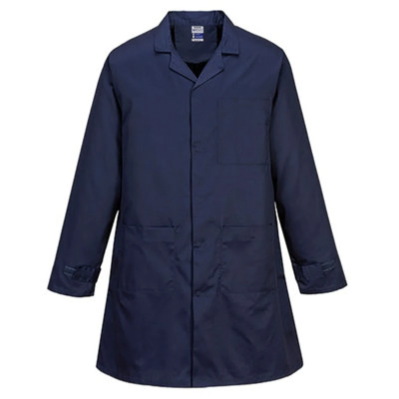 Image of Portwest Anti Static ESD Coat AS10NARM Colour: Navy