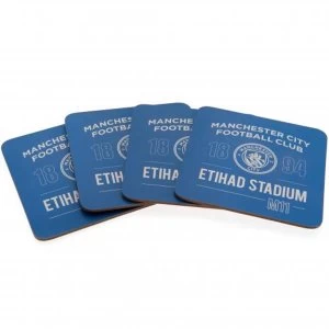 Image of Manchester City FC (Pack Of 4) Coaster Set