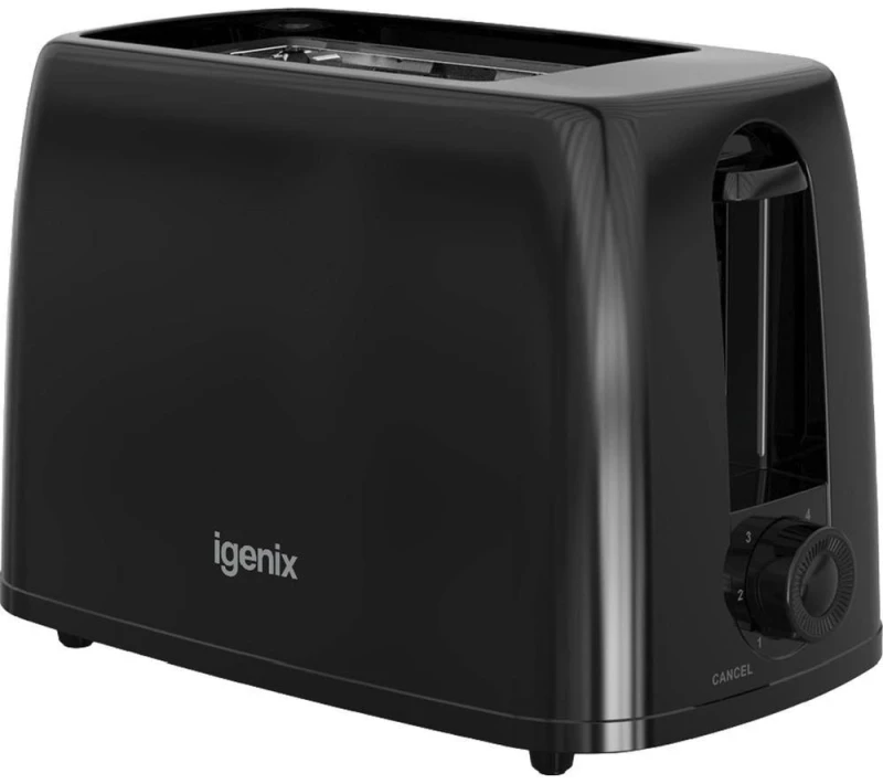 Image of IGENIX IGT0245B 2-Slice Toaster - Black 5016368014011