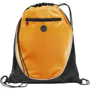 Image of Bullet The Peek Drawstring Cinch Backpack (35.5 x 43.1cm) (Orange/Solid Black) - Orange/Solid Black