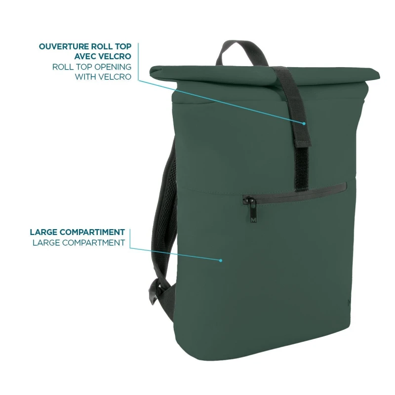 Image of Mobilis Mobilis 070010 backpack Roll top backpack Green 070010